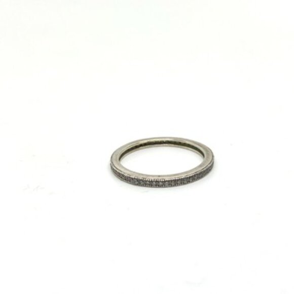 STERLING SILVER 925 CZ ETERNITY BAND RING SIZE 6.75 MINIMALIST STACKABLE THIN - Picture 3 of 13